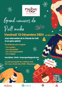 Soirée Pull Moche Vendredi 13 Décembre 2024 à 19h au Café de La Melting Coop à Villeurbanne